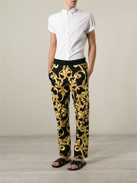 versace trackpants mens|Versace men's trousers.